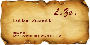Lutter Zsanett névjegykártya