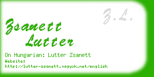 zsanett lutter business card